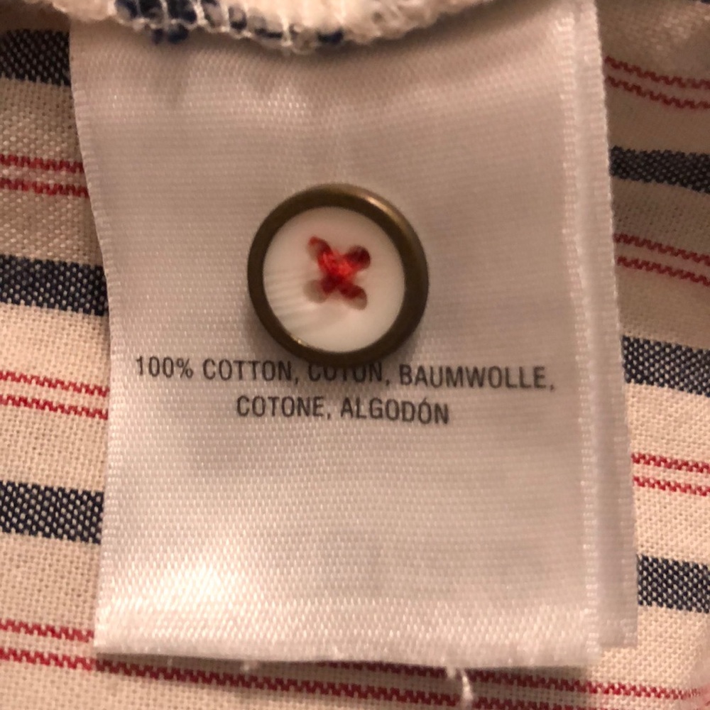 Anthro Postmark Striped Button Back Pocket T - image 6